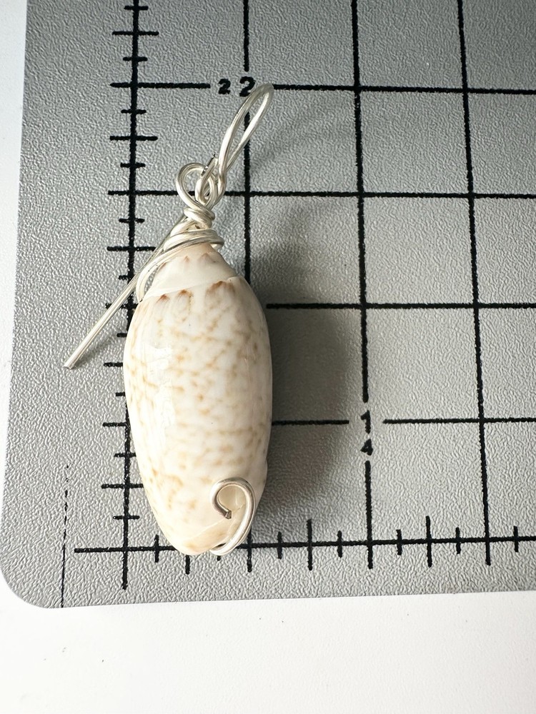 Handmade Olive Seashell Dangle Earrings