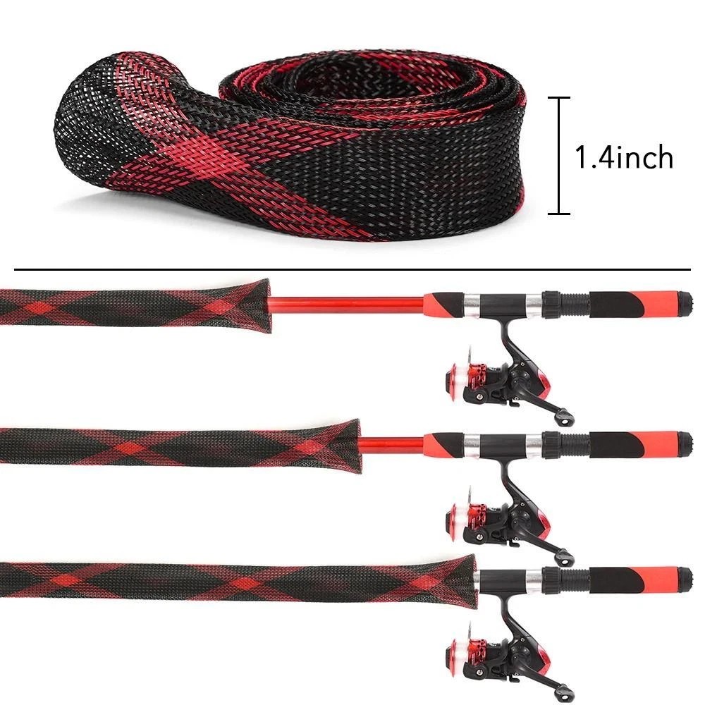 10PCS Fishing Rod Sleeve,Rod Socks for Fishing Poles, Fishing Rod Sleeves Sock C