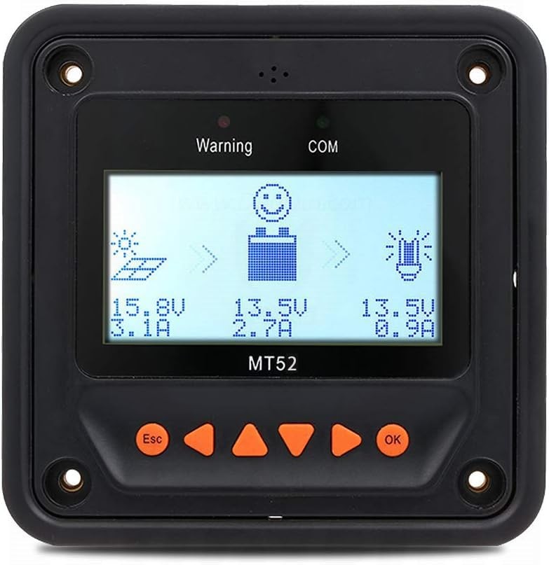 MT-52 Remote Meter MT-52 Solar Controller LCD Display Remote Meter Fit for Tr...
