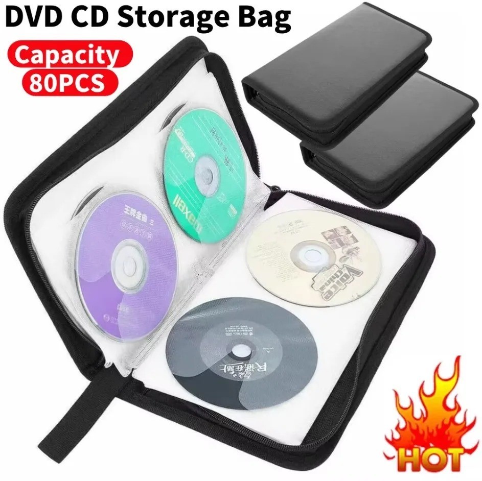 80 Disc CD Holder DVD Case Storage Wallet VCD Organizer