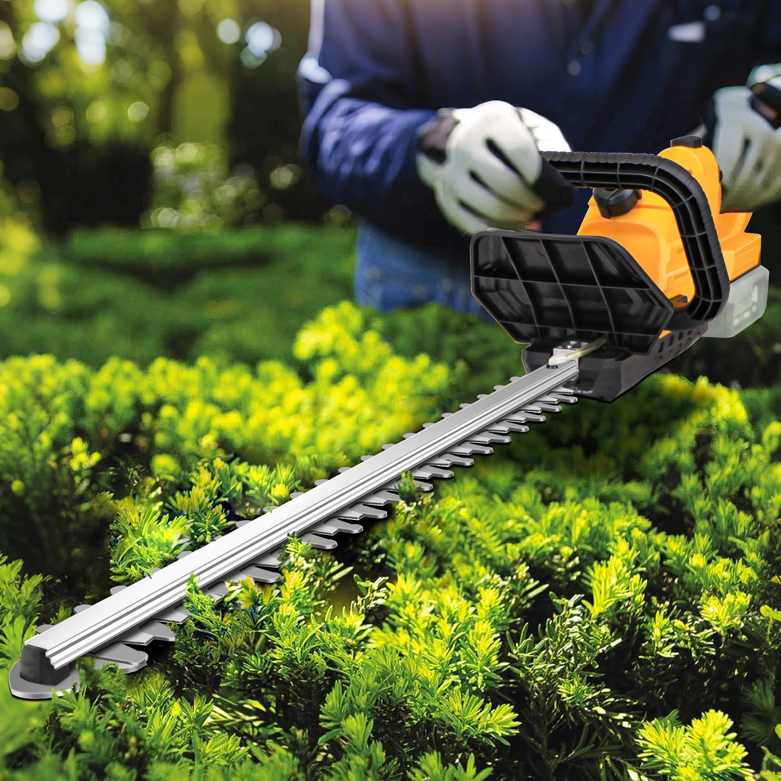 20" Handheld Electric Cordless Hedge Trimmer Bush Trimmer For Dewalt 20V Battery