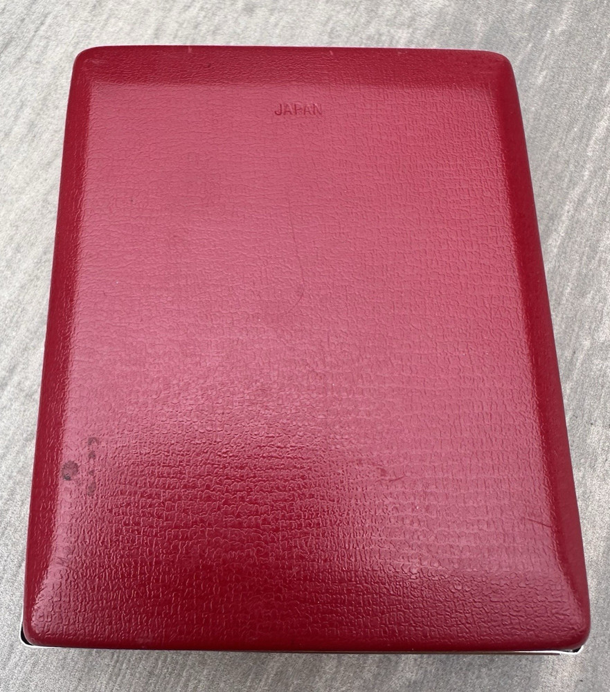 Ronson Varaflame Electronic Butane Lighter box EMPTY Red Logo Hinged