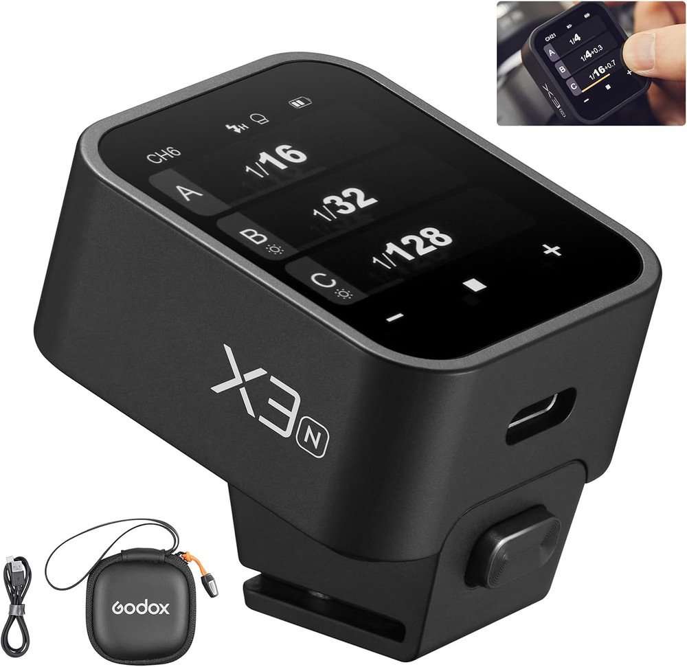 X3N TTL Wireless Flash Trigger for Nikon - Touch Screen OLED, TCM Conversion