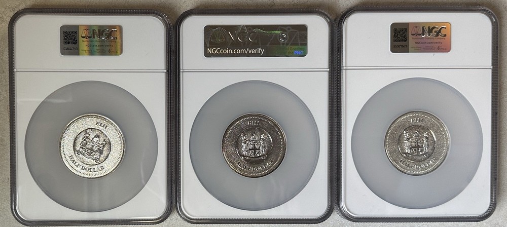 2017 FIJI MARVEL LIGHT-UP 3 Coin Set NGC MS10 Ironman, Spider-Man & Cap’t Ameri