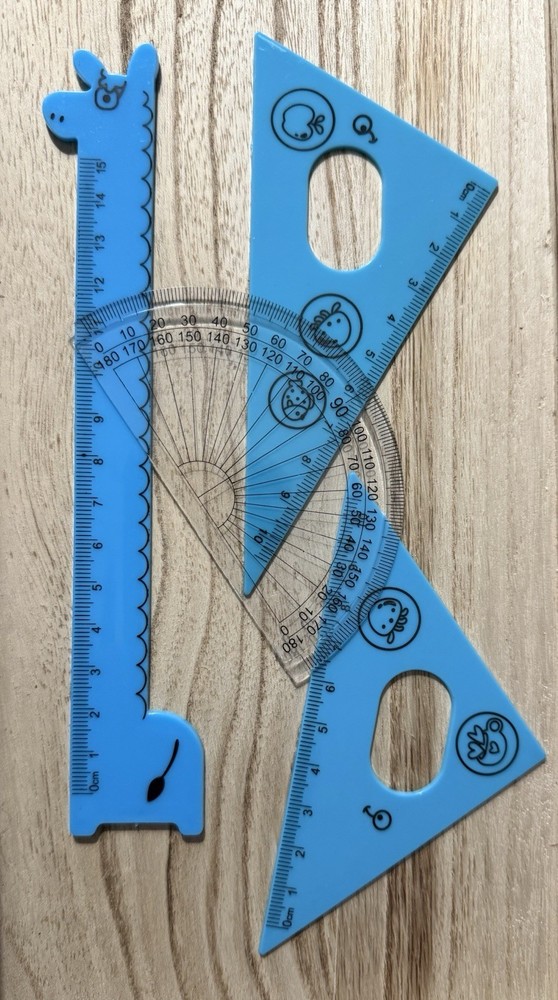 4 Pcs Math Ruler Set - A0003