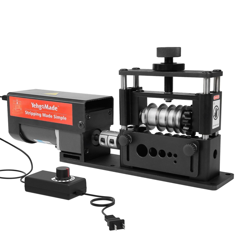 YehgoMade Automatic Wire Stripper Machine with Upgraded Motor, Electric Black