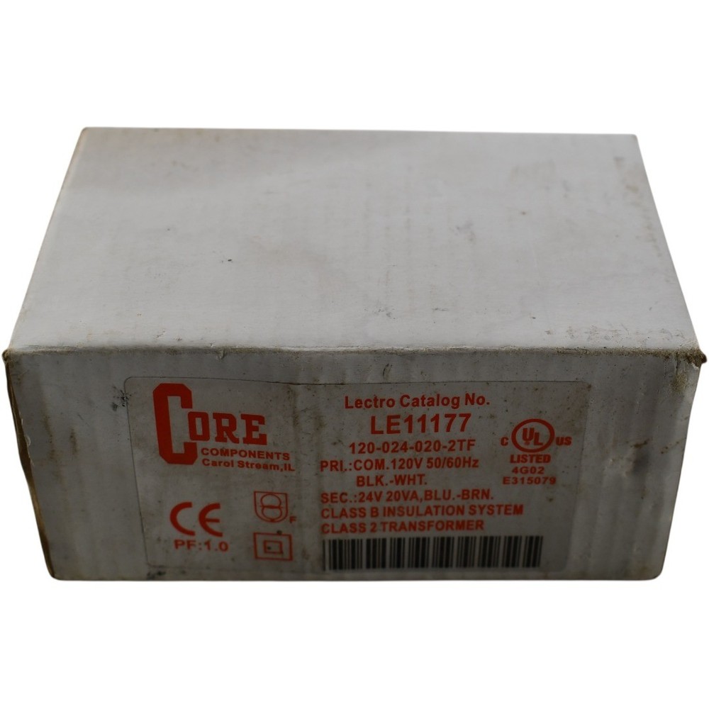 NEW Core Components LE11177 Enclosed Control Transformer 120V Input 24VAC 20VA