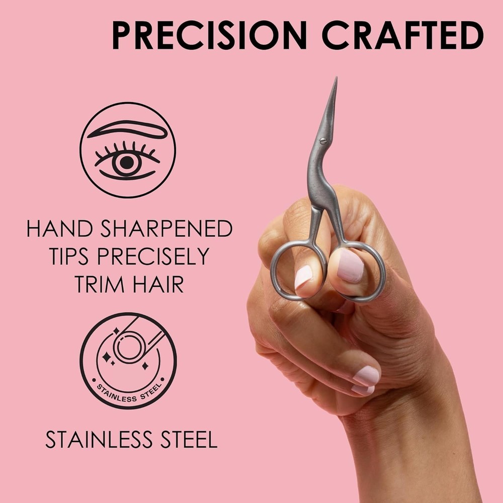 JAPONESQUE Brow Scissors & Spoolie Set Hand-Sharpened Precision Blades