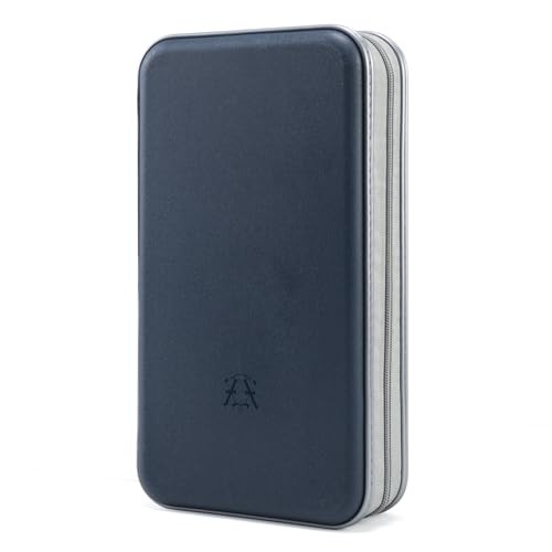 CD Case Hard Plastic CD Holder Protective DVD Disc 96 Capacity Dark Blue