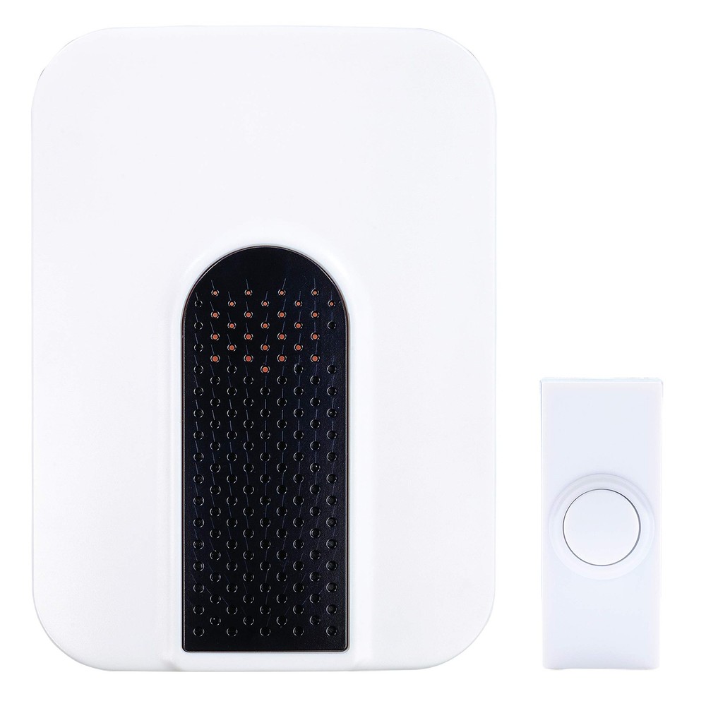 Wireless Basic White Battery Operated Doorbell Kit No Size,