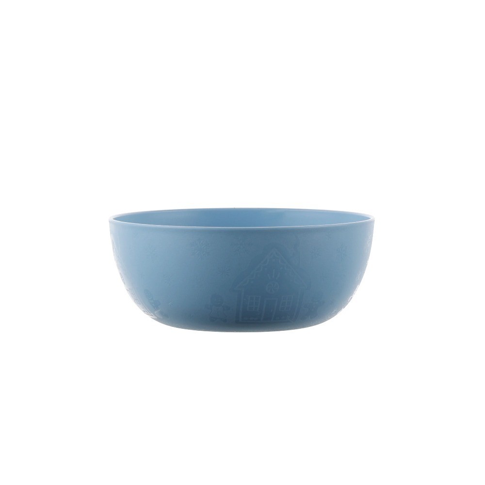 12-Piece Plastic Etched Gingerbread Dinnerware Set, Blue