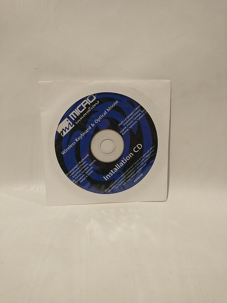 Micro Innovations Wireless Keyboard & Optical Mouse Installation CD (PC)