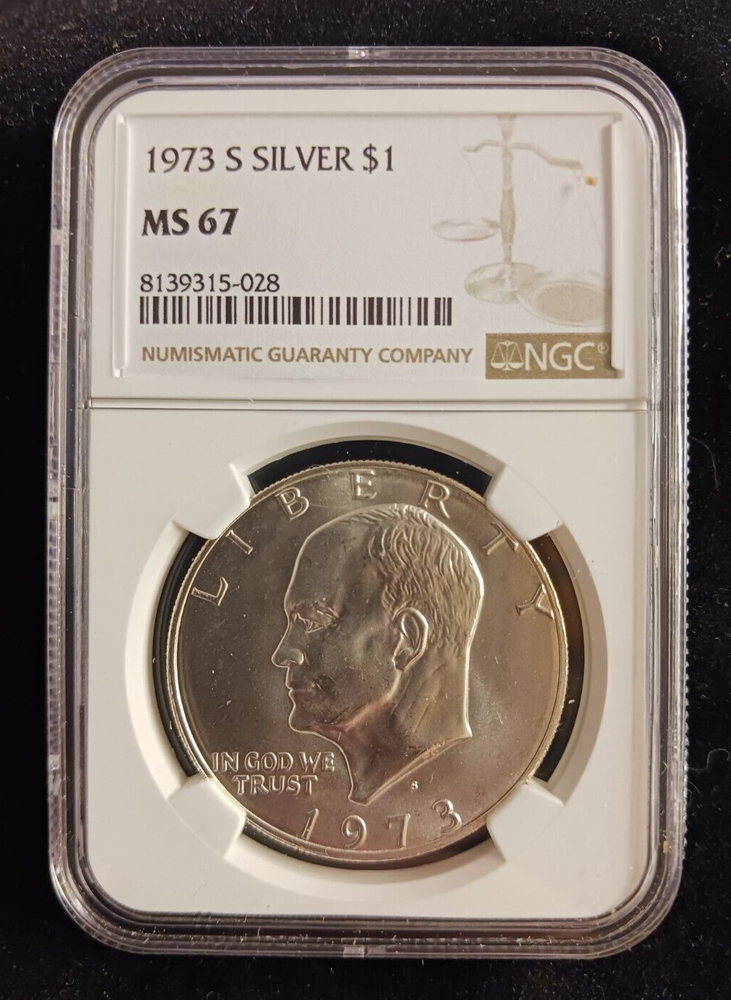 1973(S) Silver $ NGC MS 67 Ike Dollar Coin