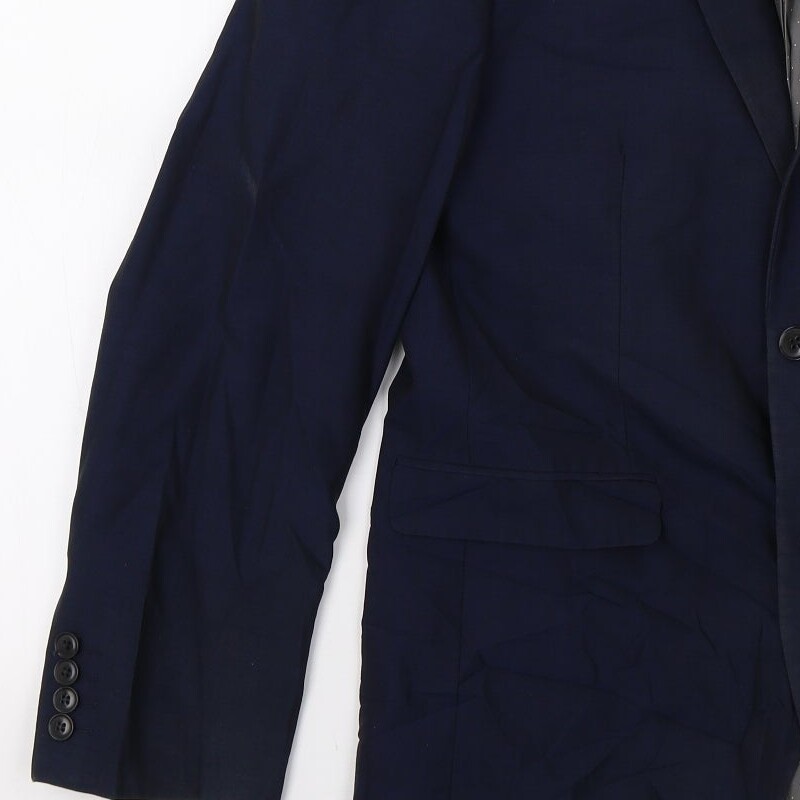 NEXT Mens Blue Wool Blend Suit Jacket Size 40
