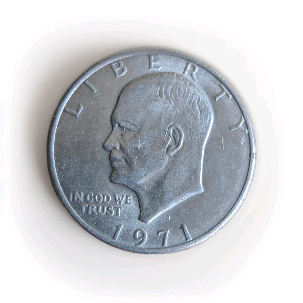1971 D EISENHOWER DOLLAR D-Mint Rare Apollo Eagle good condition