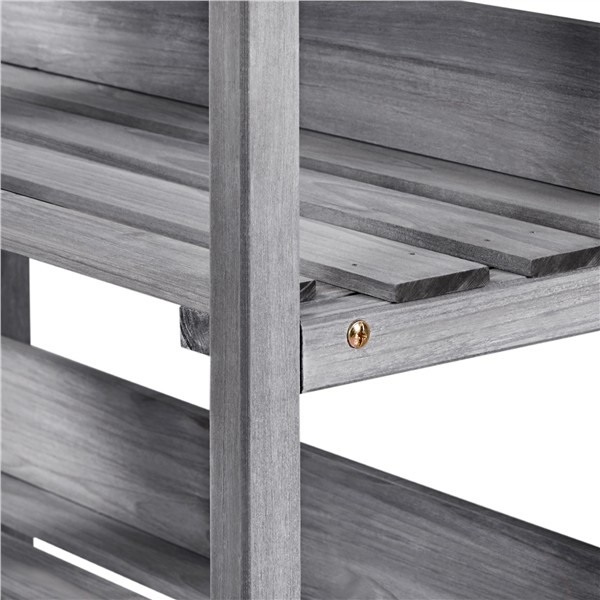 3-layer Outdoor Potting Bench Garden Working Station with Metal Surface