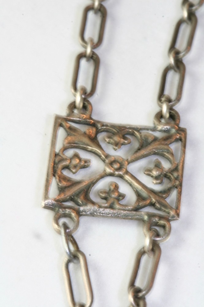 VINTAGE PARENTI STERLING SILVER FLEIR DE LIS EAGLE DEVIL BELT