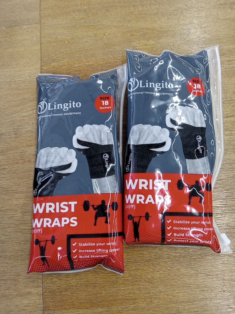 Lingito Wrist Wraps For Work Out Weight Lifting Bundle (2)