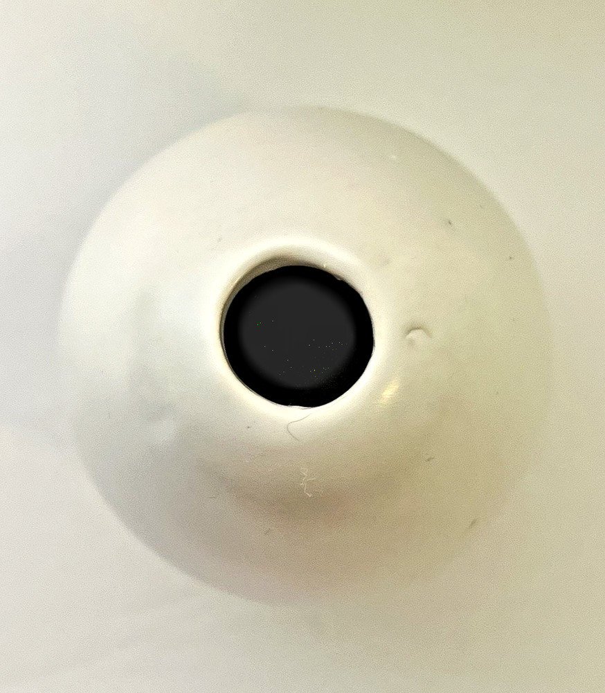 Modern Matt Ivory Oval Egg Shaped Bud Vase