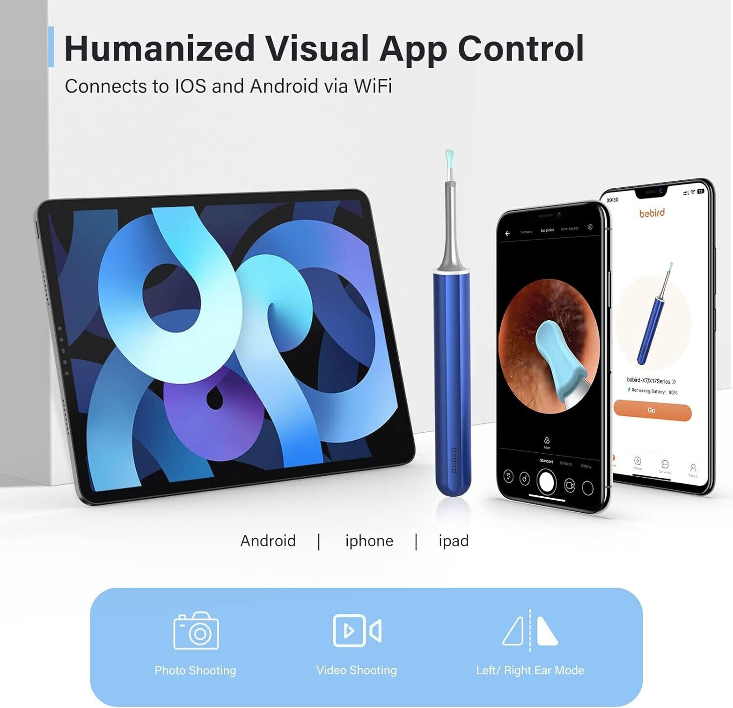 BEBIRD X17 Pro Camera Endoscope Professional Visual Ear Cleaner Ear Wax Removal