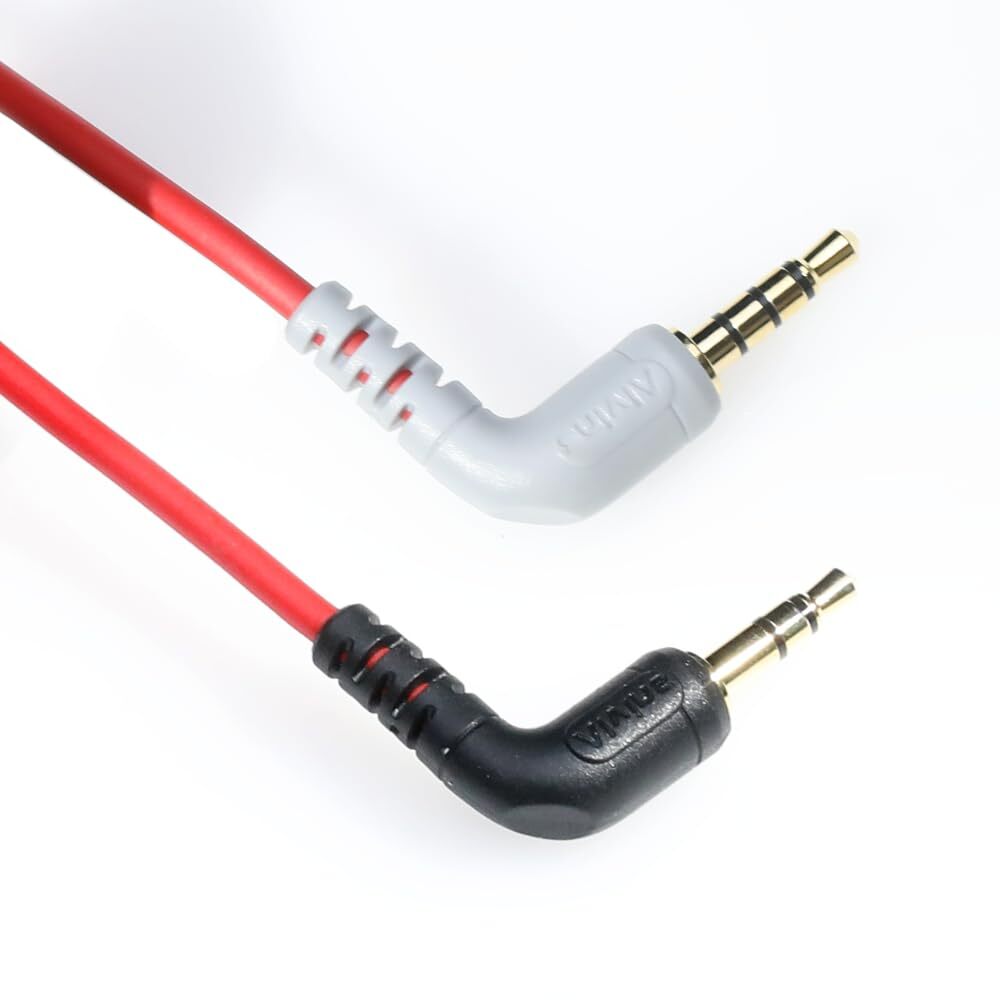 Right Angle 3.5mm TRS to TRRS SC7 Patch Cable for Rode VideoMic Video Micro SYNC
