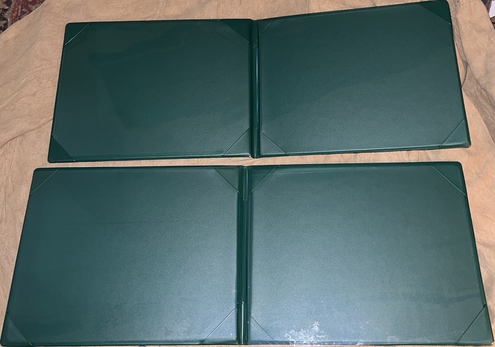 US Army Green Padded Award Presentation Folder Certificate Document Holder Mount