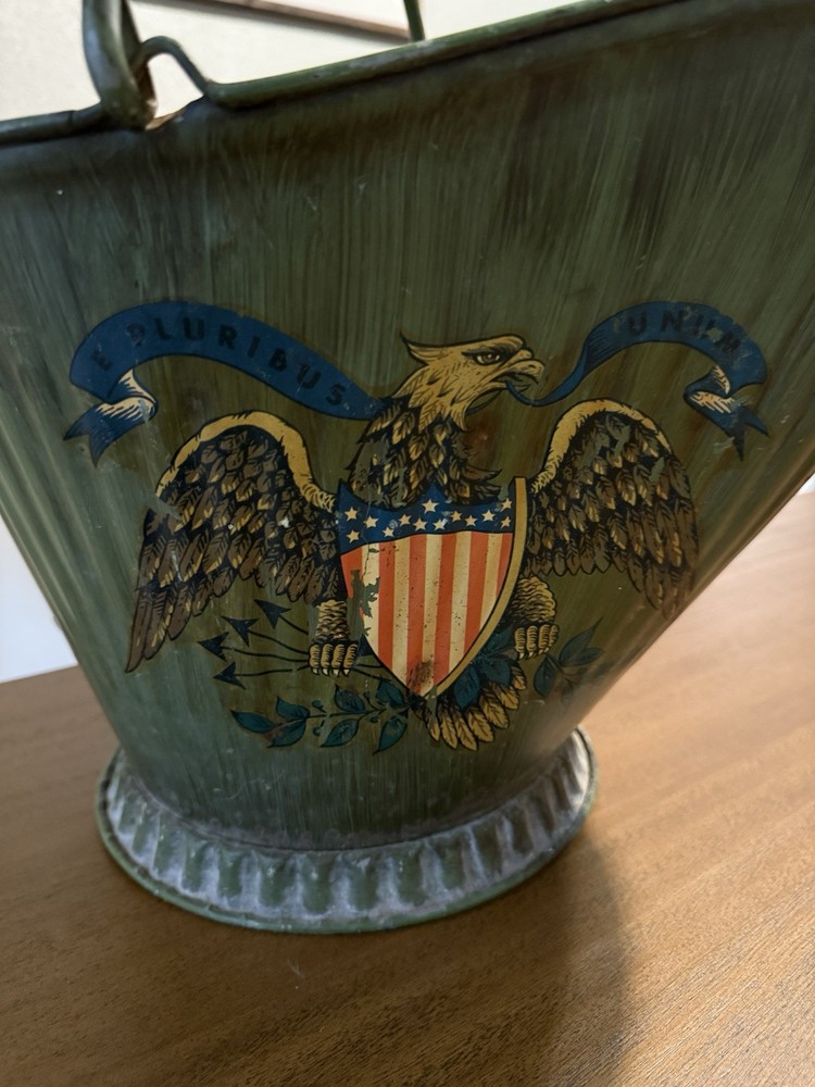 Vintage E Pluribus Unum Coal Bucket