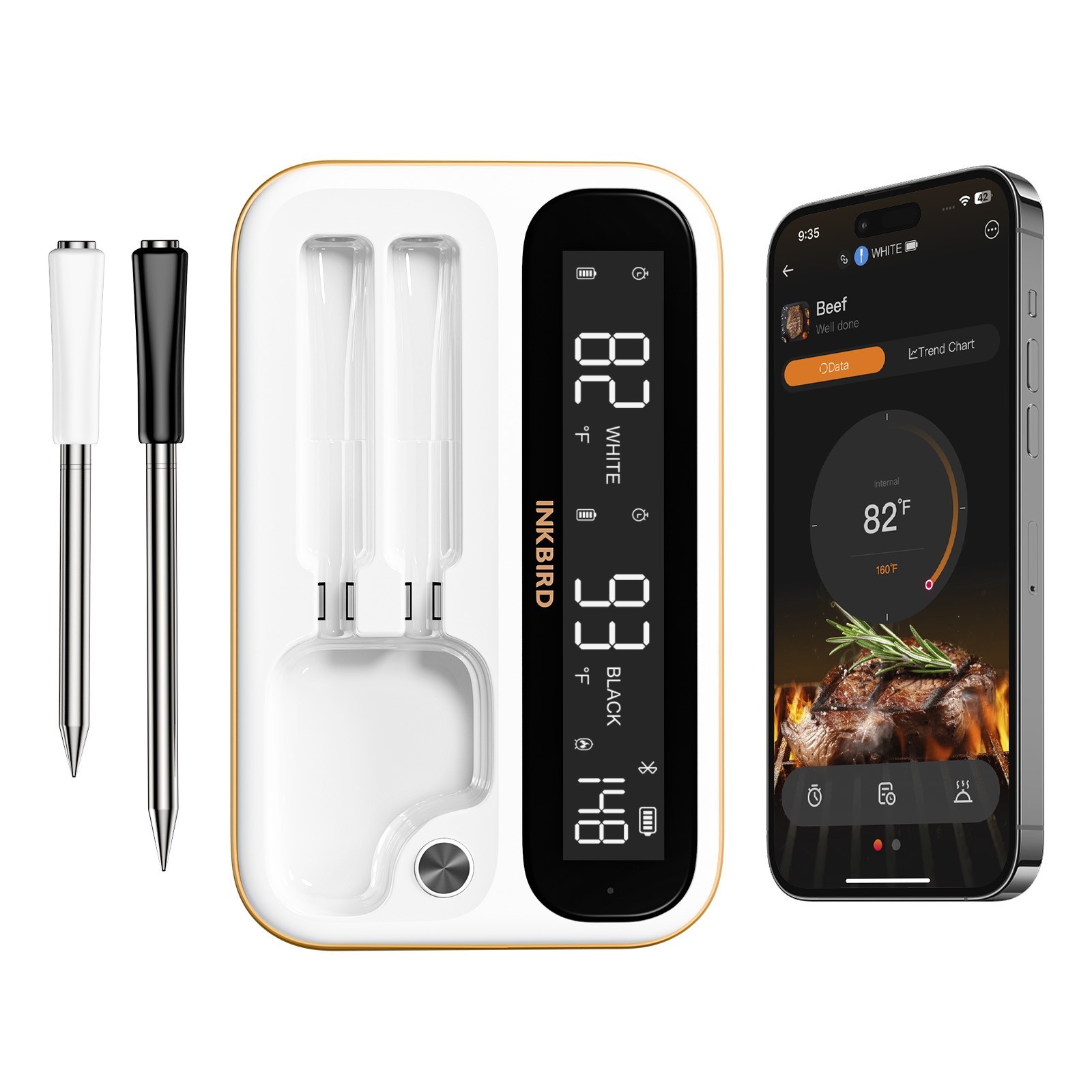 INKBIRD Wireless Meat Thermometer 5G WiFi BBQ Smoker Oven Mitts Grilling Gloves