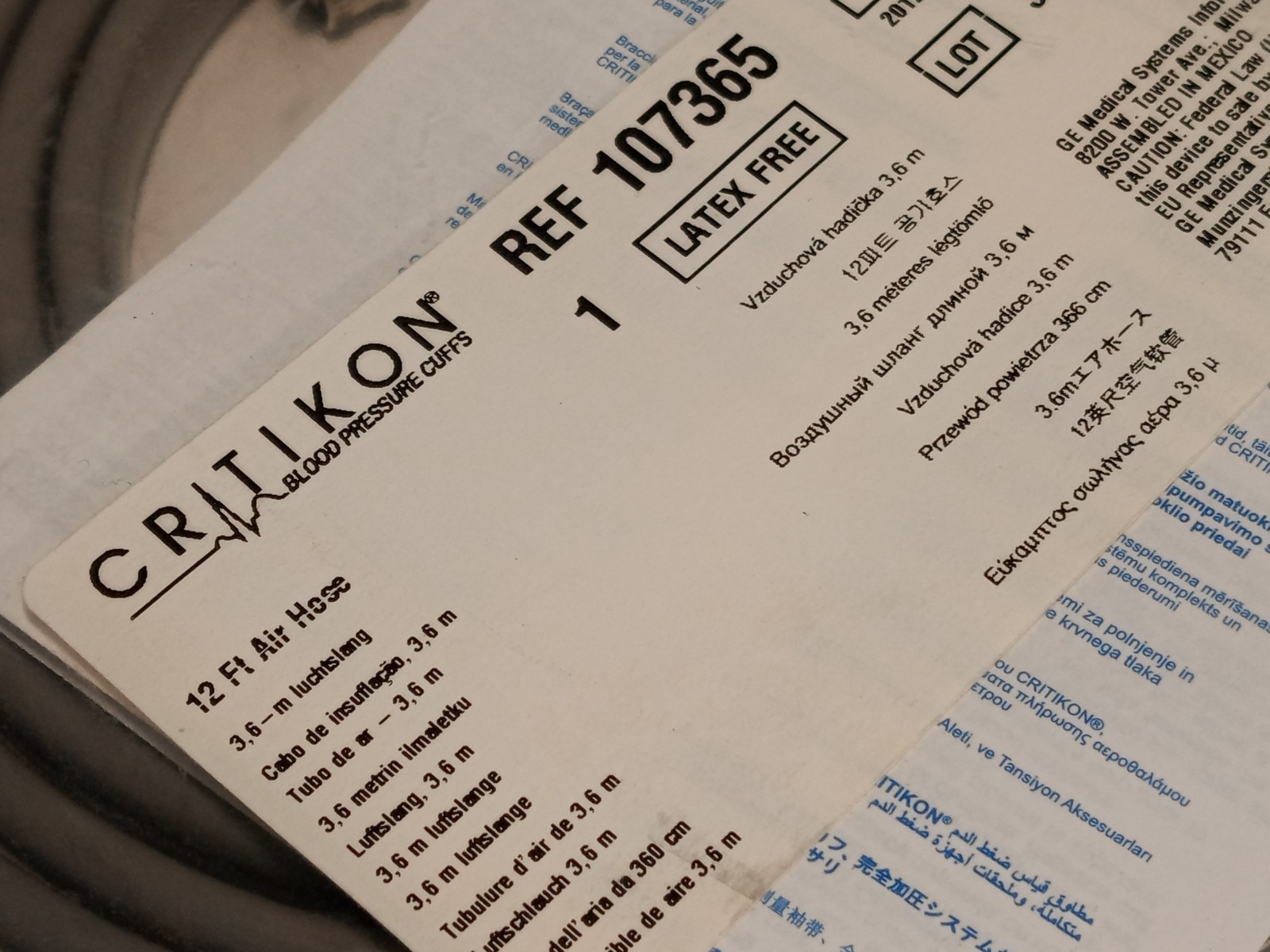 Lot of 40+ BP cuffs & hoses GE Critikon/Welch Allyn 2205 107365 088845 NIBP 12ft