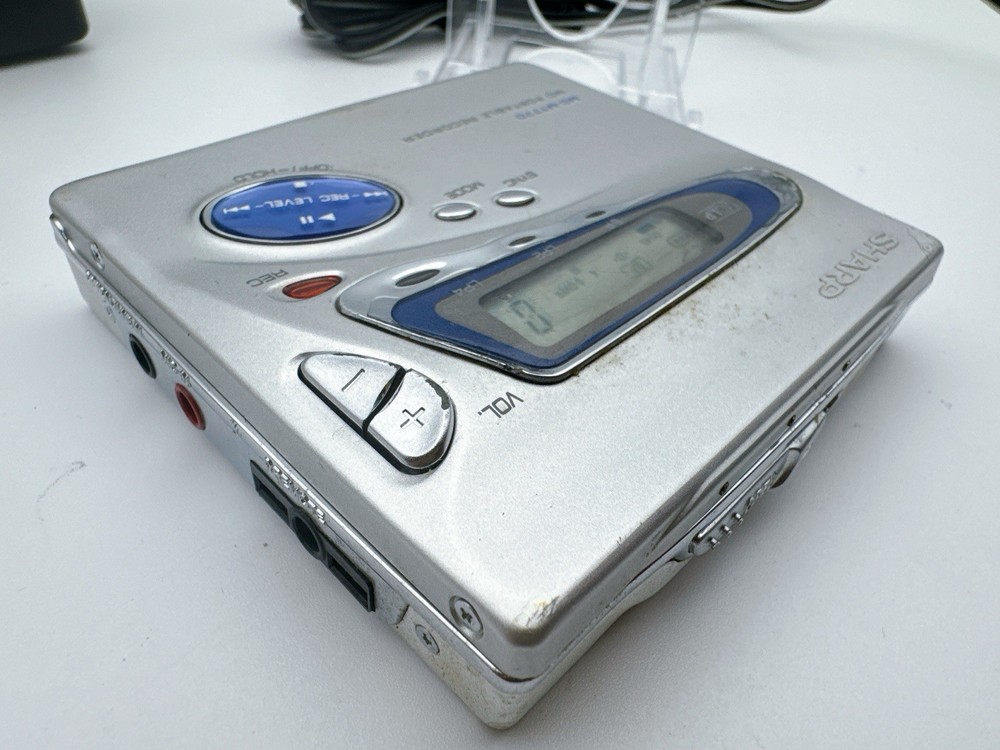 Sharp MD-MT770 Silver MiniDisc MDLP Recorder Player Remote Dock Tested