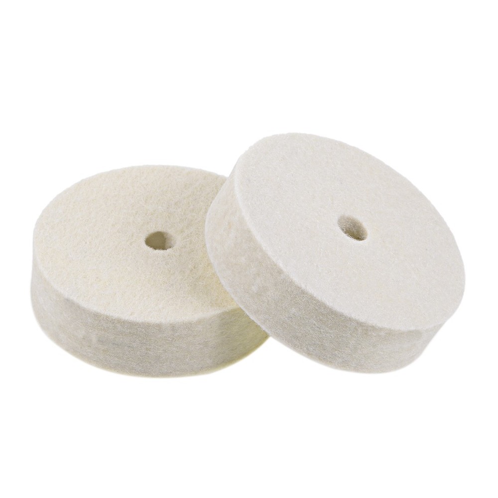 3-" Compressed Wool Polishing Wheel Round Buffing Pads 2PCS