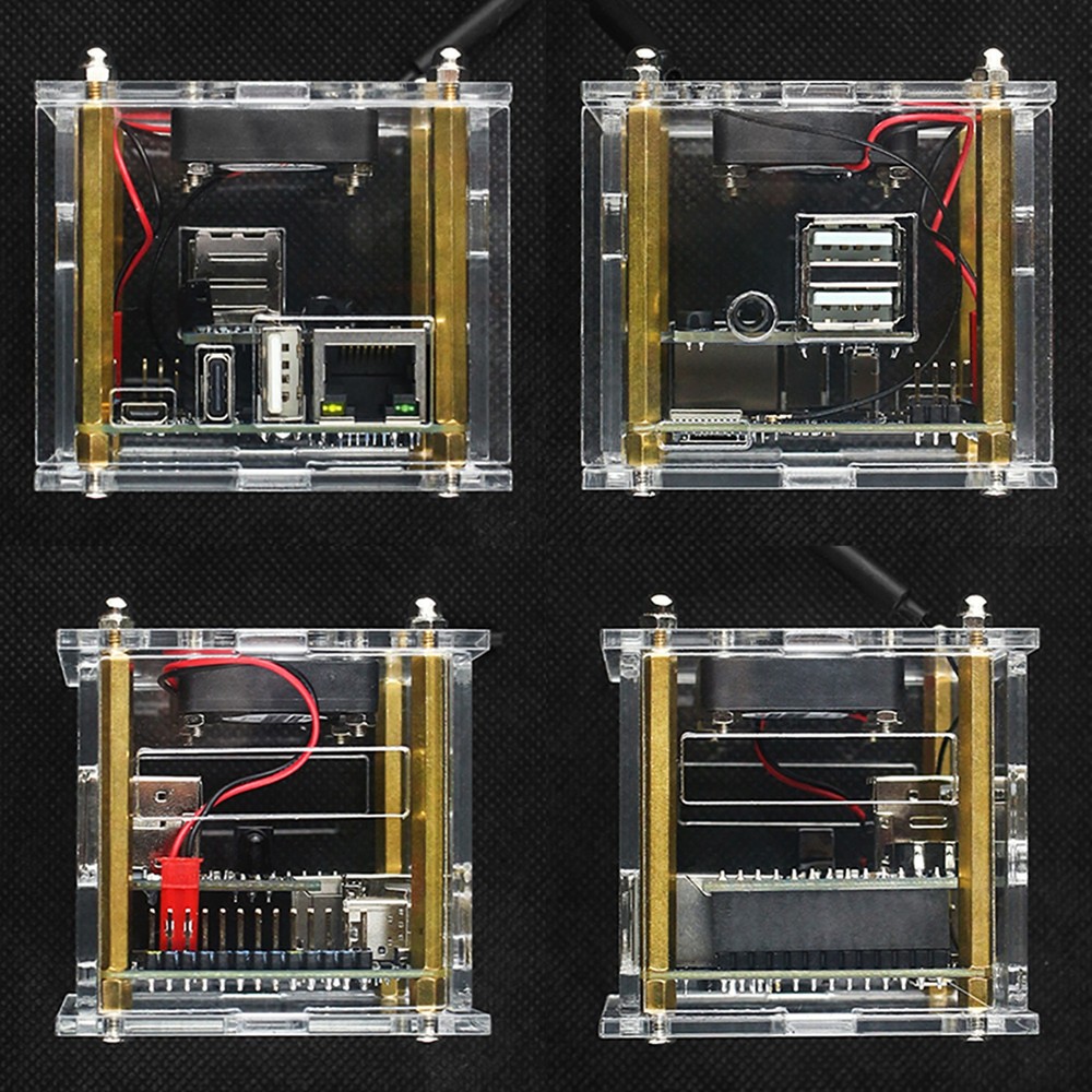 For Orange Pi Zero 3 Acrylic Case Transparent Enclosure Clear Protective Shell