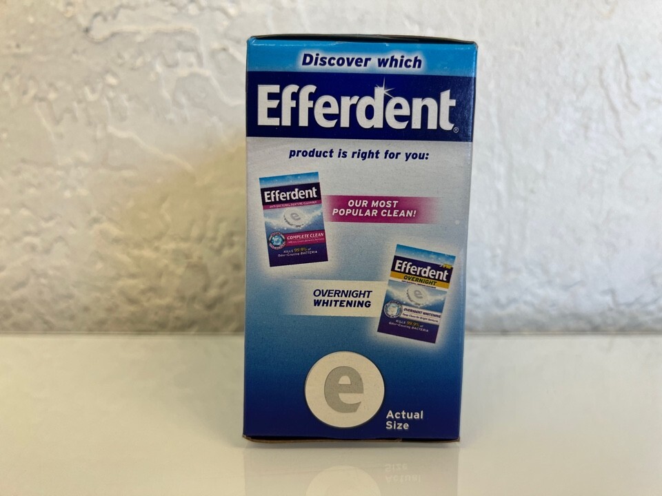 Efferdent Tablets Plus Mint Denture Cleanser 44 Each total 88 Tablets - 2 Pack