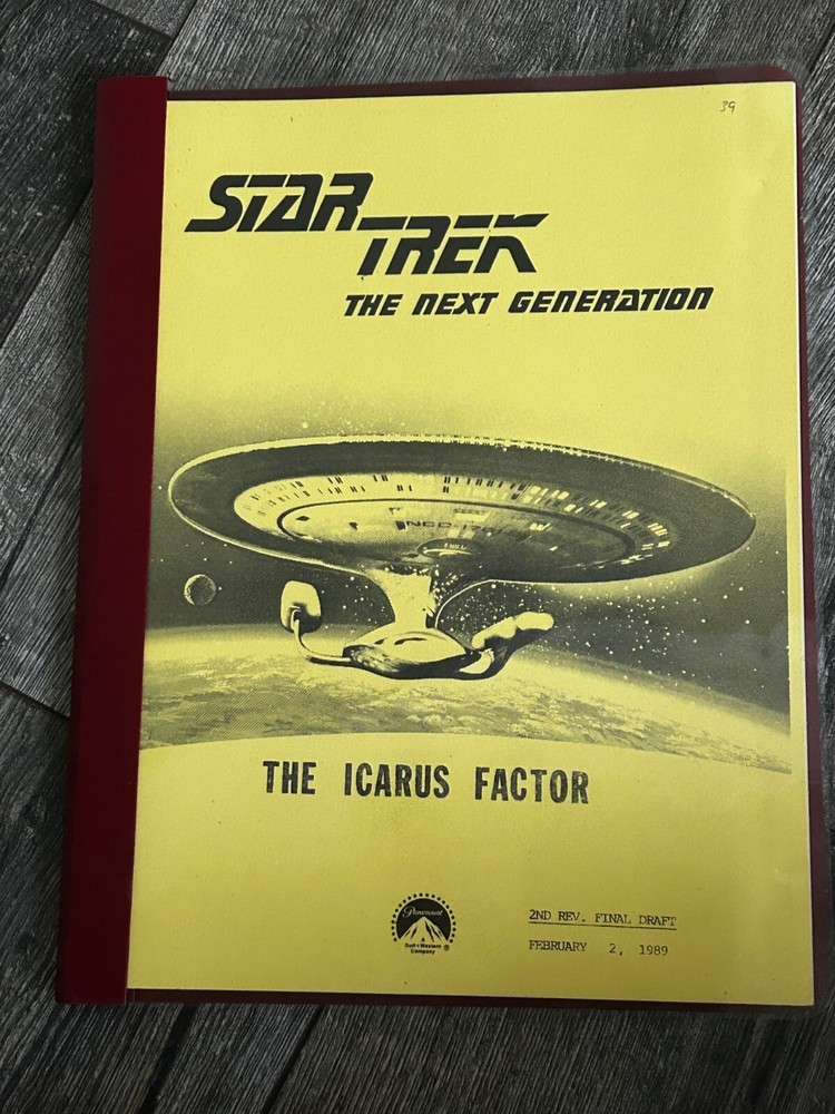 STAR TREK Script The Next Generation The Icarus Factor 2nd Revision Final Draft