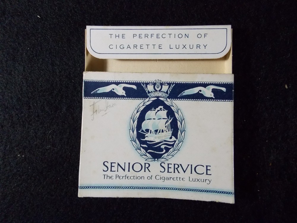 Vintage Senior Service Medium Empty Cigarette Packet Box