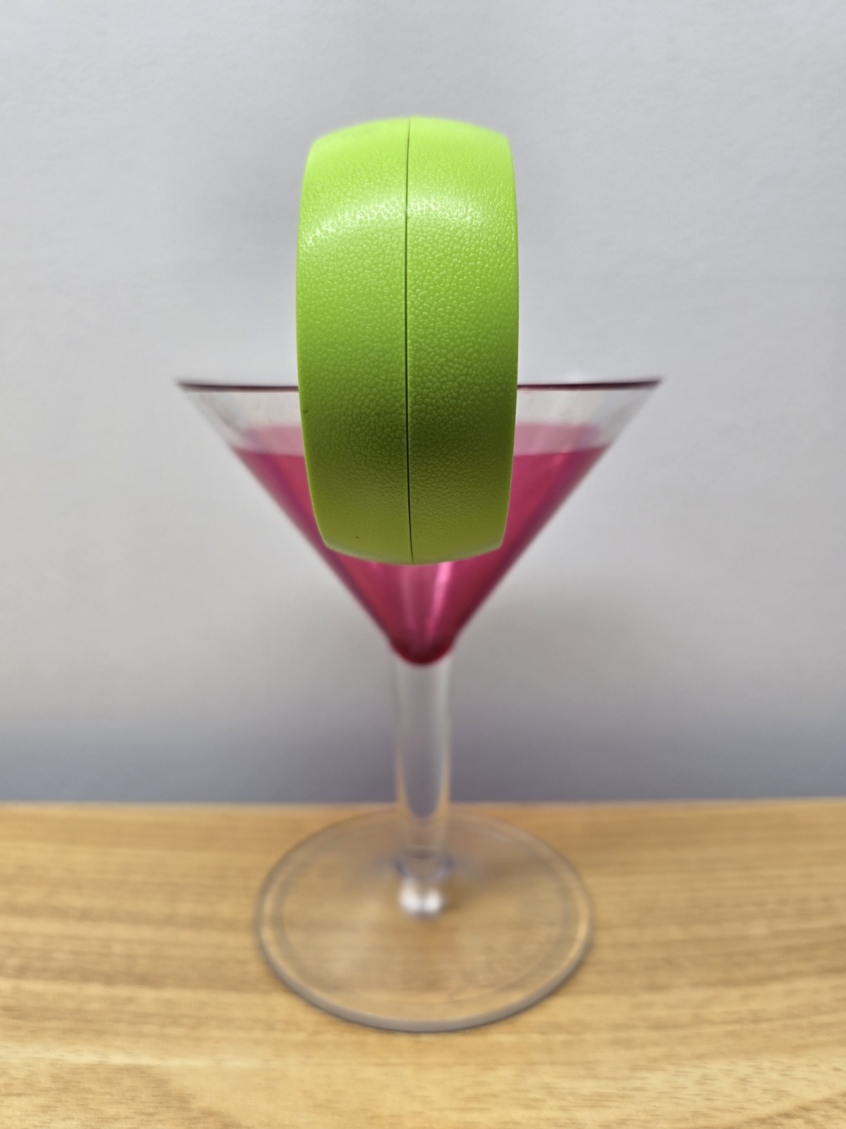 Scotch Tape Dispenser Pink Martini Glass & Lime Cocktail Cosmo Pen Holder
