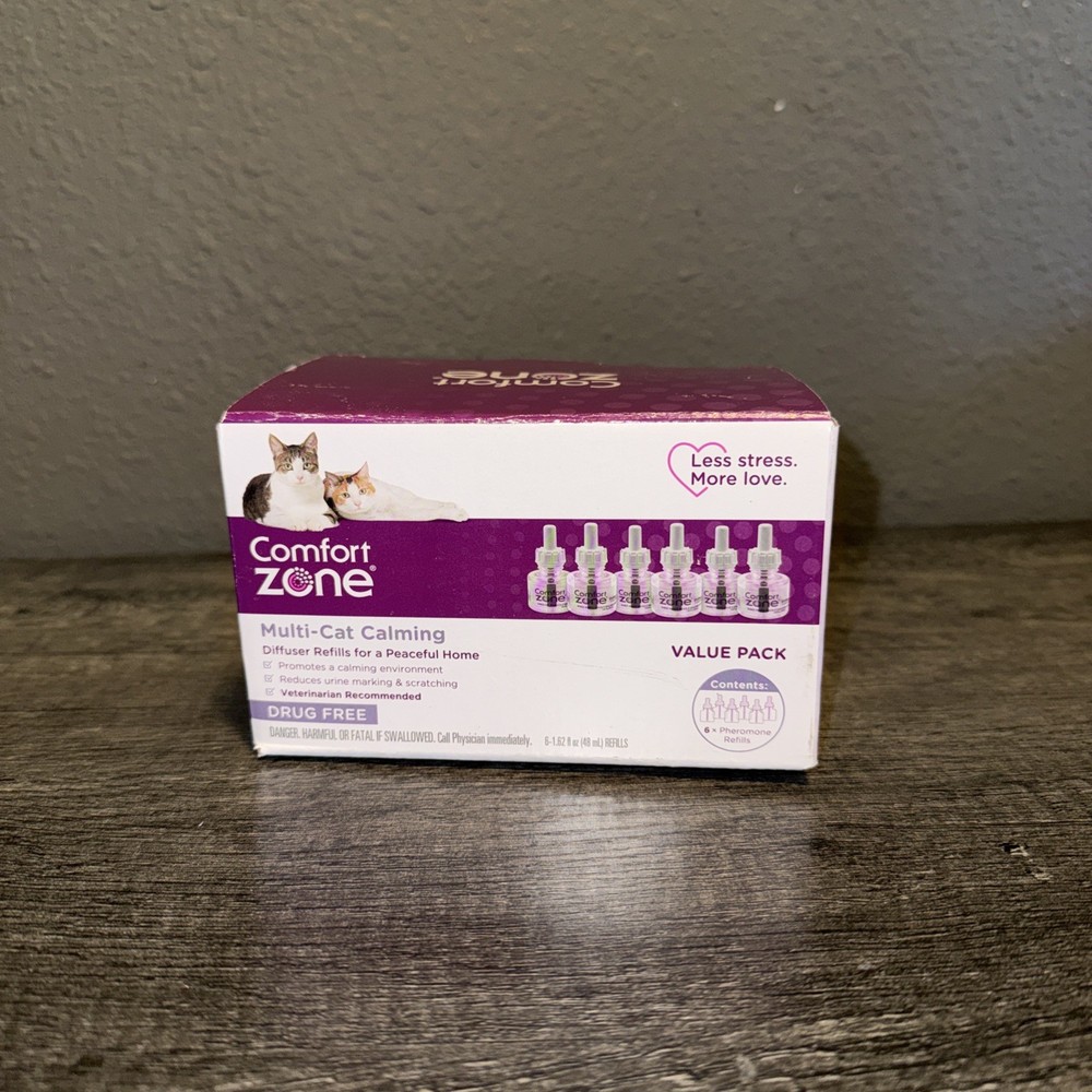 COMFORT ZONE 6 Pack MultiCat Diffuser Refills; Cat Calming Pheromones
