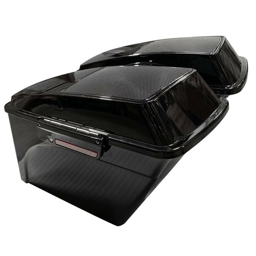 5" Stretched Extended Saddlebags 6x9" Speaker Lid For Harley Touring Glide 93-13
