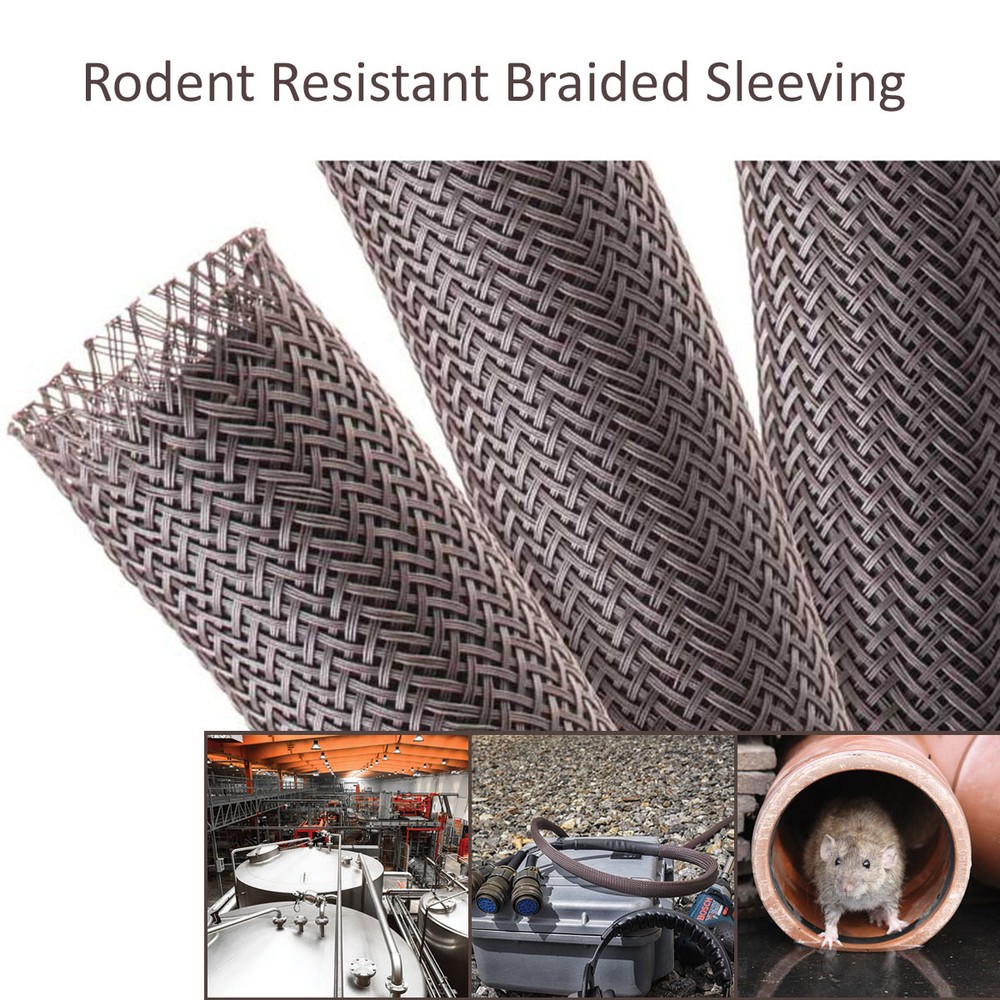 Rodent Resistant Expandable Braided Sleeving for Mouse & Rat Repellent