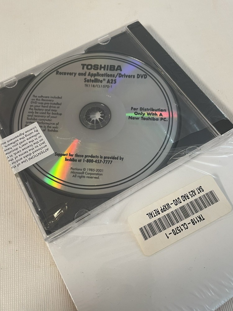 Microsoft Windows XP PC EDITION 2005 (sealed) TOSHIBA DRIVERS DVD