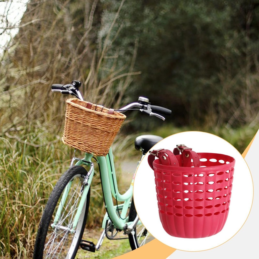 Bicycle Basket Luggage Storage Red