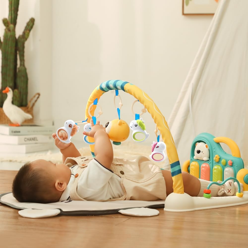 Baby Piano Play Gym Mat with Music and Light (Bear)