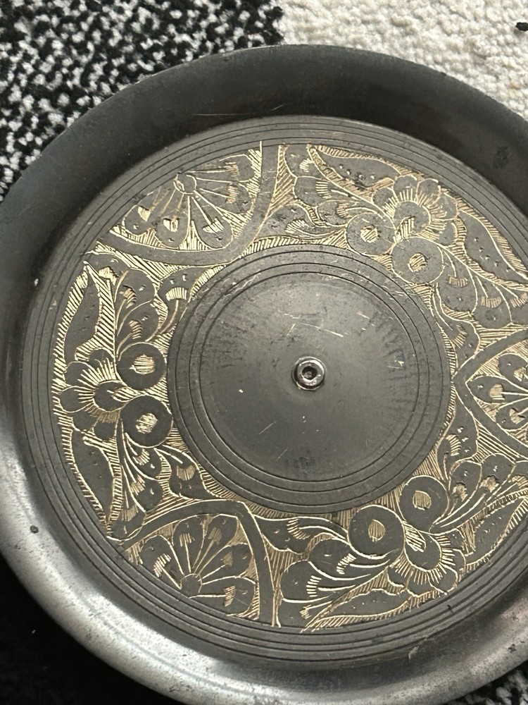 Vintage Middle Eastern Decorative Set with Tray and Cups