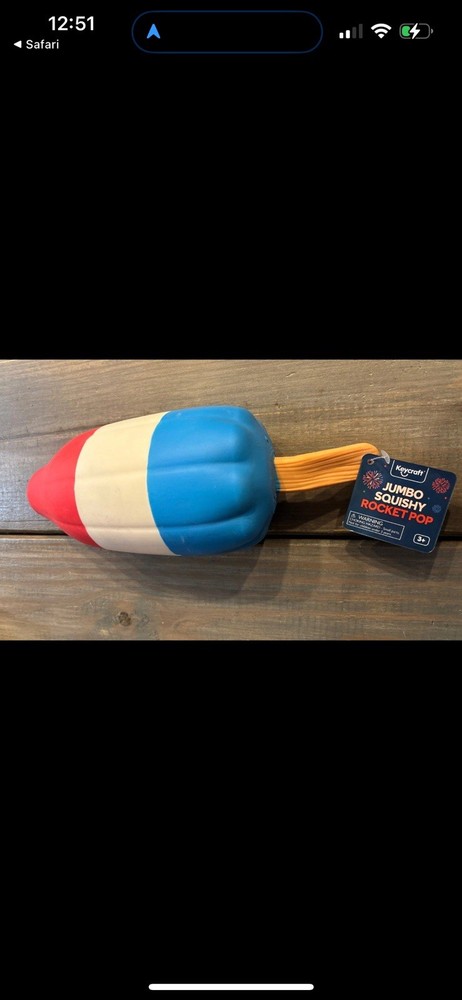squishy jumbo popsicle red white & blue