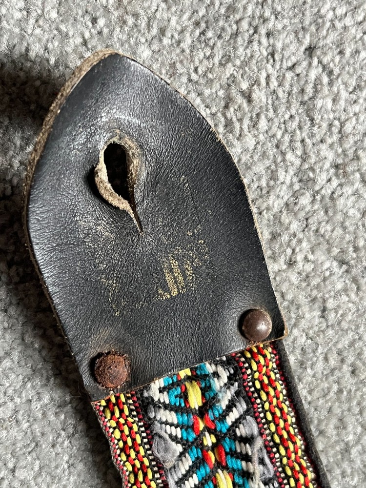 old Guitar Man patterned guitar strap