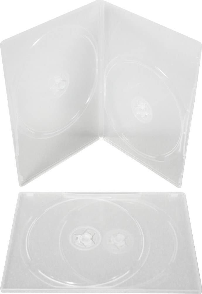 (5) DVD Cases – 7mm Thin Clear Double 2-Disc Clear Slim Boxes Holders #DV2R07CL