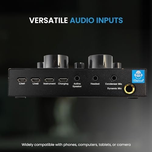 IDANCE Professional Wireless Audio Mixer, 8 Channel Bluetooth Broadcasting...