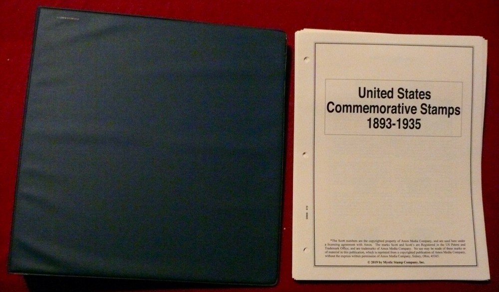 Mystic U. S. Commemorative Stamps Album Pages 1893-1935 - Brand New!