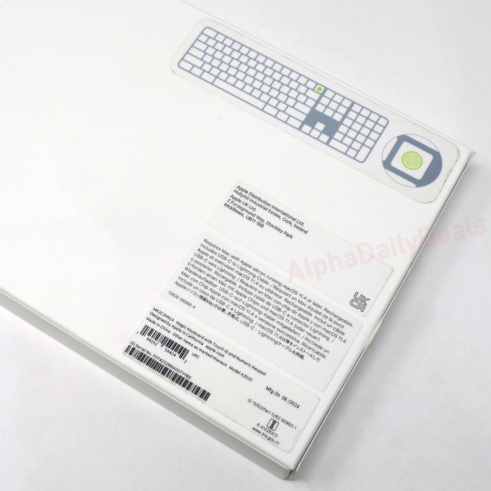 NEW Apple Magic Keyboard with Touch ID Numeric Keypad for Mac Lightning Port