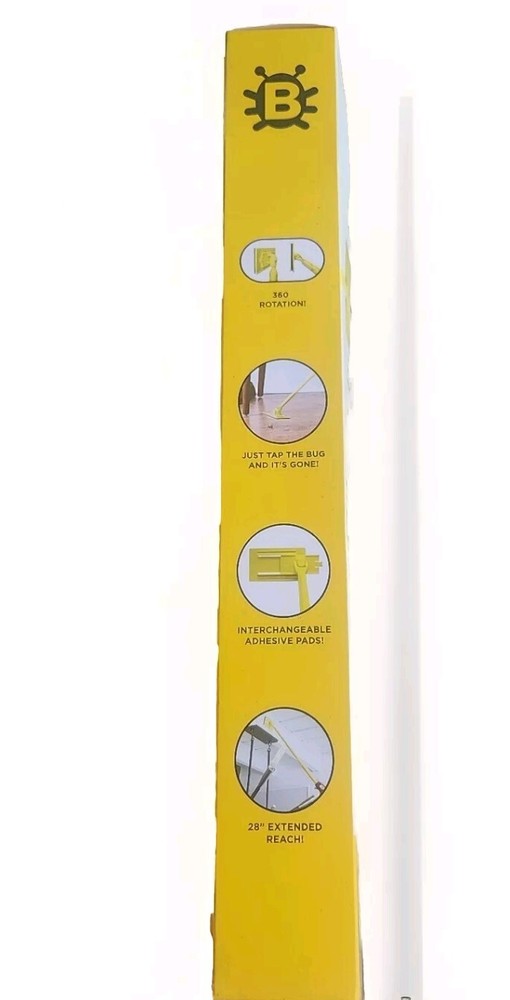 BUGit 28" Extended Reach-NEVER TOUCH A BUG AGAIN! Tap & it's gone!